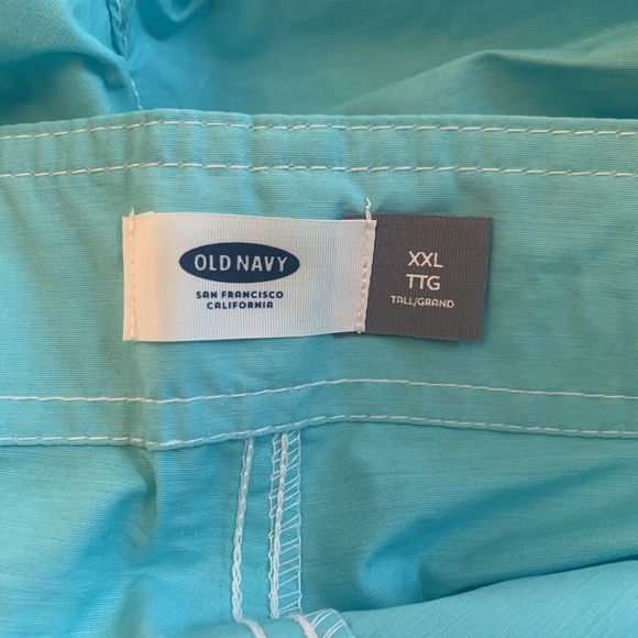 Old Navy Board Shorts Big/Tall 7" Above The Knee Swim Pockets Icy Aqua Blue NWT - Picture 7 of 12